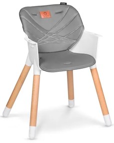 Lionelo - Seggiolone da pranzo per bambini 2 in 1 KOEN Grey Stone