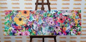 Stampa su tela – Fiori in versione multicolore