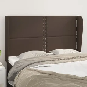 Testiera Ad Orecchio Marrone 147x23x118/128 Cm İn Similpelle /
