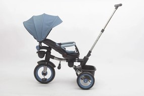 Passeggino Triciclo per Bambini 1-3 Anni Trico Luxury Gold 7 Modalità di Guida Blu...