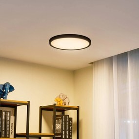 Plafoniera a LED Pravin Lindby, Nero, Soggiorno / Sala da pranzo, Plastica, Moderno, Plafoniera LED