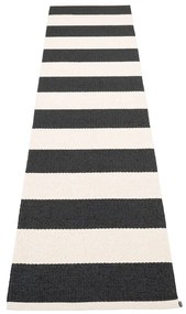 Passatoia da interno/esterno bianca e nera 70x300 cm Bob Black Vanilla – Pappelina