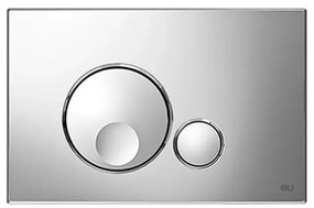 Placca di comando Oli Globe cromo lucido 23 cm in ABS con doppio scarico