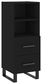 Credenza nero 34,5x34x90 cm in legno multistrato