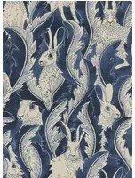 Långelid / von Brömssen Carta da parati Hares in Hiding - Dark Denim