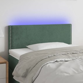 Testiera A Led Verde Scuro 90x5x78/88 Cm İn Similpelle /