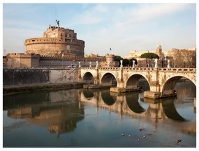 Fotomurale  Ponte San Angelo  Colore Blu, Dimensioni e Misure 350x270