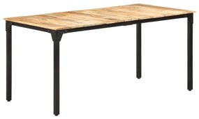 Tavolo Da Pranzo 160x80x76 Cm İn Legno Di Mango Grezzo /