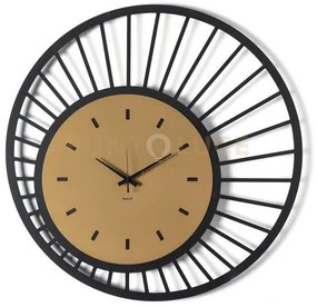 Orologio da parete di design ray nero,oro laccato