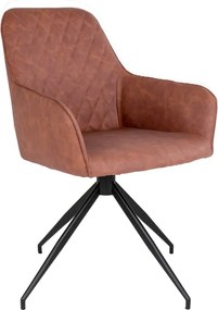 Sedia da pranzo marrone chiaro in imbottito Harbo – House Nordic