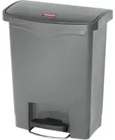 Rubbermaid Contenitore a Pedale Slim Jim 30 L Grigio 445373