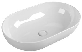 Flaminia APP 62 lavabo ovale 62 cm da appoggio senza troppopieno senza piletta in ceramica bianco