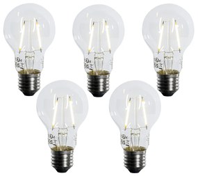 Set di 5 lampadine LED E27 A60 Sensore crepuscolare 2,5W 250 lm 2700K