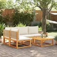 Set Divano da Giardino 5 pz con Cuscini Legno Massello Acacia 3278934