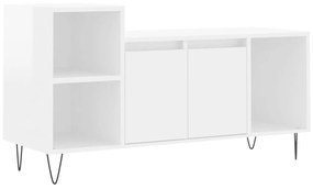 Mobile porta tv bianco lucido 100x35x55 cm in legno multistrato