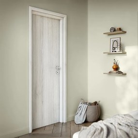 Porta interna a battente Winter in legno di pino Monterey colore avorio, L 70 x H 210 cm, apertura reversibile