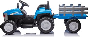 Trattore Elettrico per Bambini 12V con Rimorchio Blu...