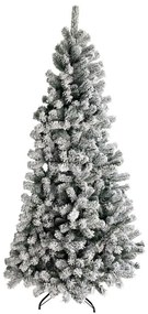 Albero di Natale artificiale innevato bianco H 210 cm x Ø 126 cm