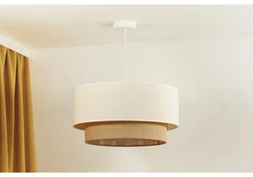 Duolla - Lampadario a sospensione con filo BOHO 1xE27/40W/230V diametro 45 cm color crema/marrone