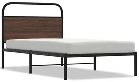 Giroletto senza materasso rovere marrone 90x200cm in truciolato