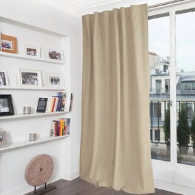 Tenda occultante Rrevolution beige, fettuccia e passanti nascosti 135x280 cm