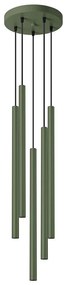 Sollux SL.1522 - Lampadario a sospensione con filo PASTELO 5xG9/8W/230V verde