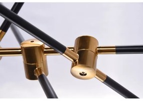 Azzardo AZ4700 - Lampadario su palo SOLEN 6xG9/30W/230V nero/oro