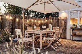 Set tavolo e sedie Solaris NATERIAL marrone per 6 persone