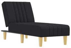 Chaise longue in tessuto nero