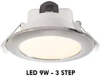 Faretto incasso 90mm tondo LED 9W 3 step di luce soffitto ufficio corridoio 230V