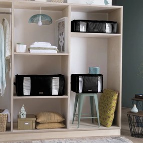 Scatola di stoccaggio nera con imballaggio sottovuoto Black Edition, volume 210 l - Compactor