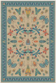 Tappeto a pelo corto lavabile Flutterby by Iris Apfel