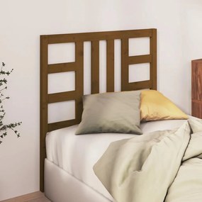 Testiera per letto miele 106x4x100 cm in legno massello di pino