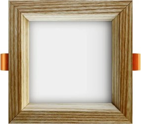 APLED - Lampada LED SQUARE WOODLINE LED/6W/230V 3000K 12x12 cm cenere legno solido