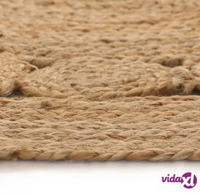 vidaXL Tappeto in Juta Intrecciata con Disegno 120 cm Rotondo