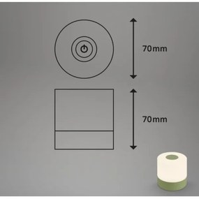 Briloner 7461019 - LED Lampada da tavolo ricaricabile dimmerabile LED/2W/5V IP44 verde