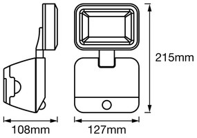 Ledvance - LED Riflettore da muro per esterni con sensore SPOTLIGHT LED/4W/4xD IP54