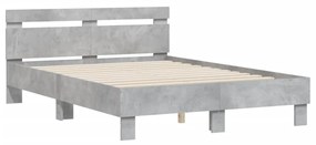 Giroletto testiera grigio cemento 120x190 cm legno multistrato