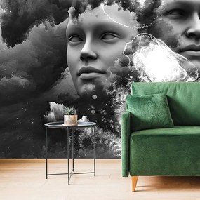 Carta da parati – Mente virtuale in bianco e nero