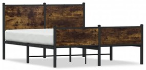 Giroletto Senza Materaso İn Metallo Rovere Fumo 140x190 Cm /