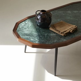 Tikamoon - Tavolino in legno di palissandro e marmo 120 x 60 Jade
