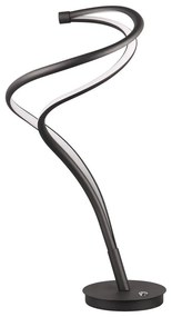 Lampada da tavolo a LED nera con paralume in metallo (altezza 56 cm) Nala - Trio Select