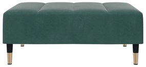 Poggiapiedi verde scuro 77x55x31 cm in velluto