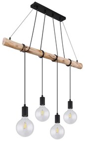 Globo 15439-4 - Lampadario su filo AUSTON 4xE27/60W/230V