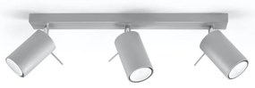 Lampada da soffitto grigia, lunghezza 45 cm Etna - Sollux