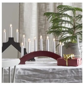 Eglo 410446 - Candeliere natalizio BEA 7xE10/3W/230V rosso