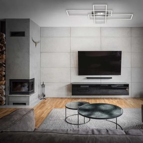 Plafoniera LED moderno Frame, argento104 cm