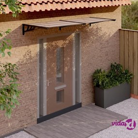 vidaXL Tettoia per Porta Nera 239x90 cm in Policarbonato