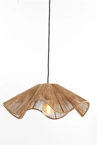 Lampada a sospensione in colore naturale con paralume in juta ø 48 cm Fodara - Light &amp; Living