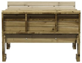 Tavolo da picnic per bambini 88x122x58 cm legno impregnato pino
